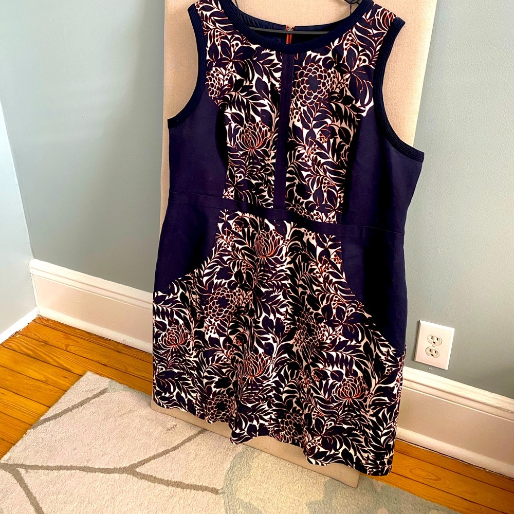 Navy Patterned summer dress